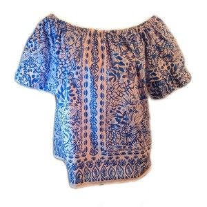 Lilly Pulitzer Frankee top, High Tides Good Vibes, cala lily pink, cotton L